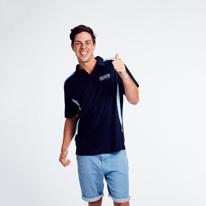 Polo Shirt in Navy and Sky - Mens