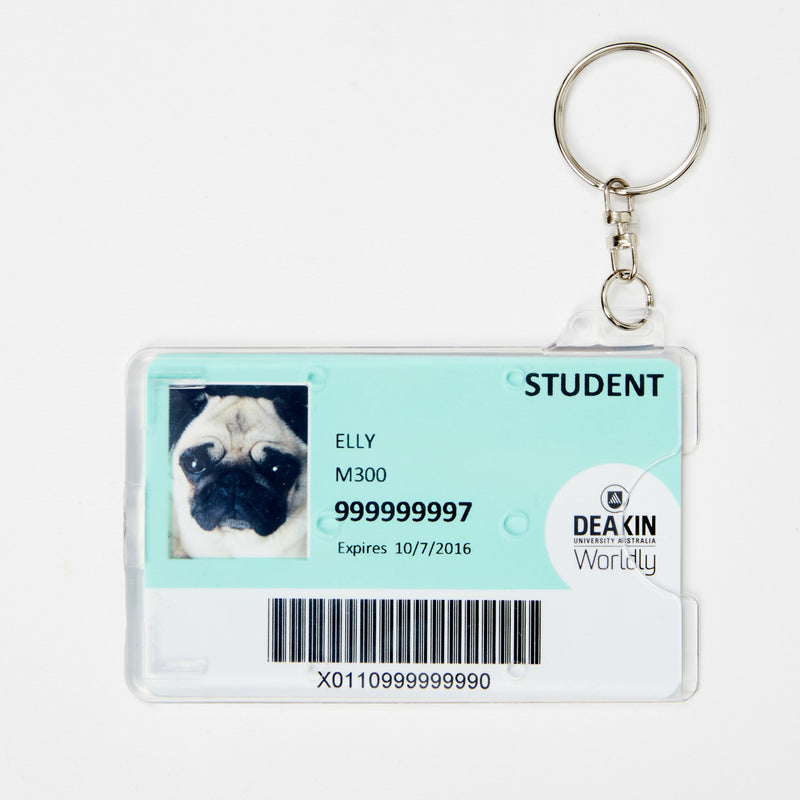 ID Card Holder - Perspex Keyring